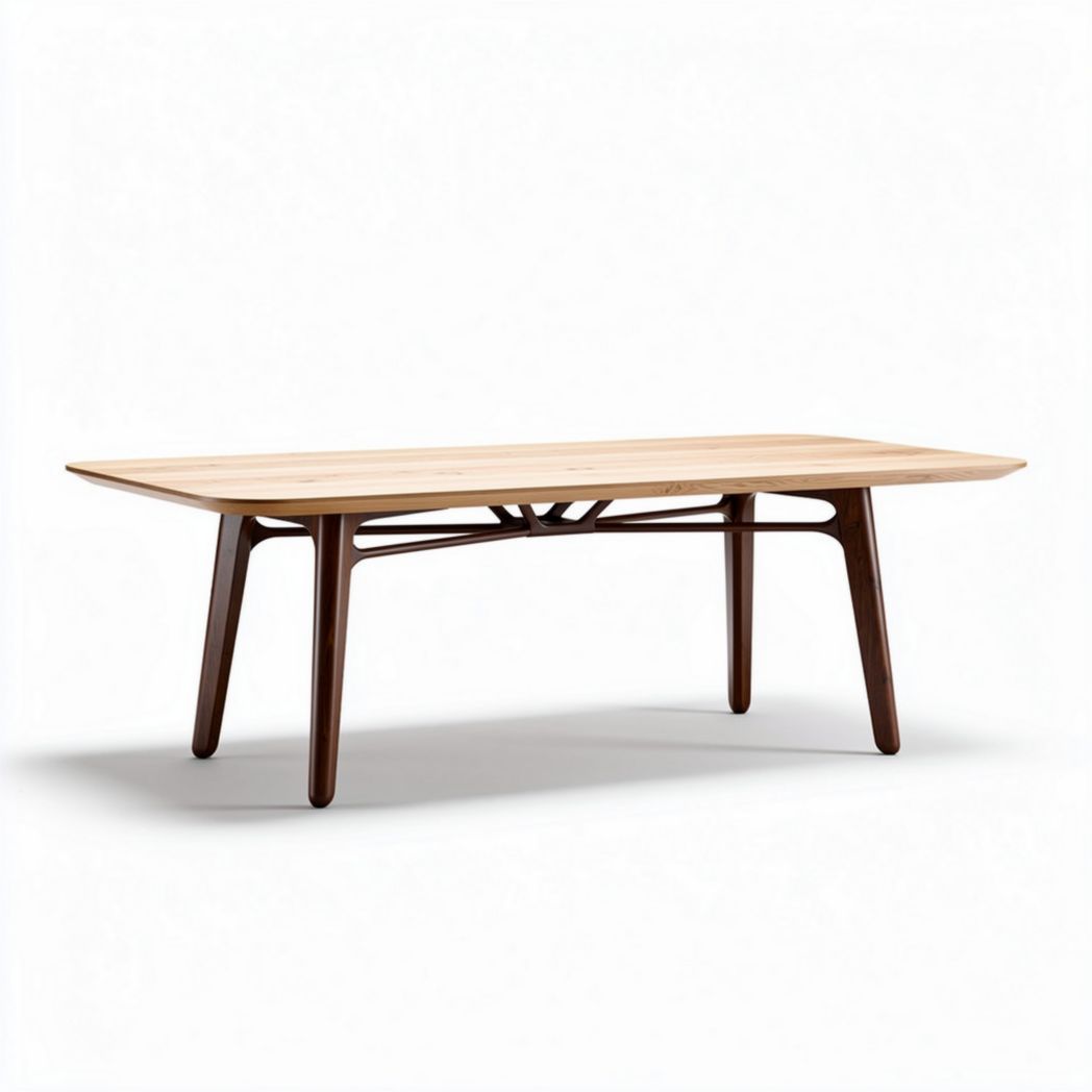 Eettafel van hout afmetingen 200 x 100 x 75cm met moderne uitstraling