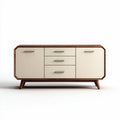 Dressoir in eikenhout met neutrale kleur en afmetingen 120 x 40 x 70cm